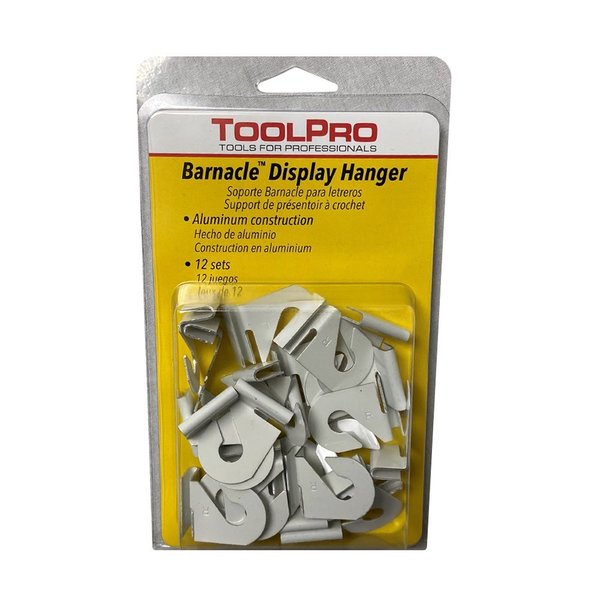 Toolpro White Metal Display Hangers for 1 in. Ceiling Grid, 12PK TP05114